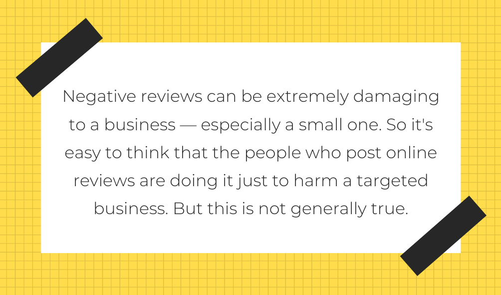 negative online reviews