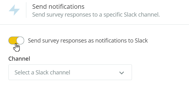 Setting up survey response Slack notifications in Survicate