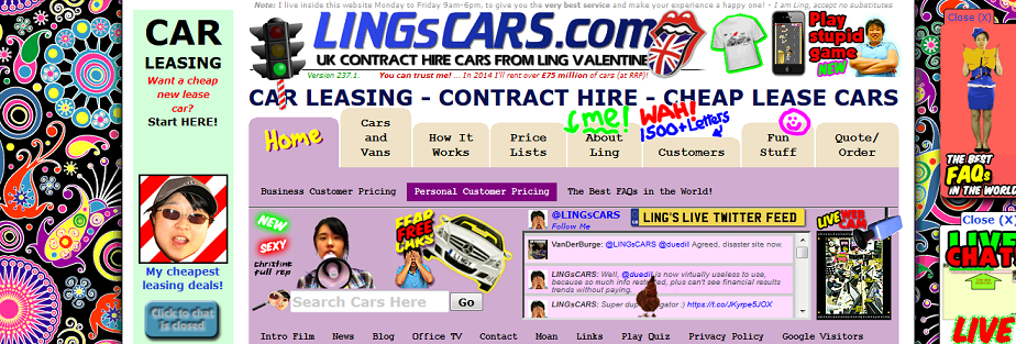 Bad usability website example:lingscars.com