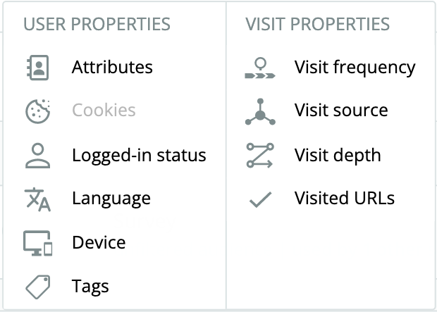 survicate audience filters