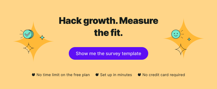 Product market fit survey templates