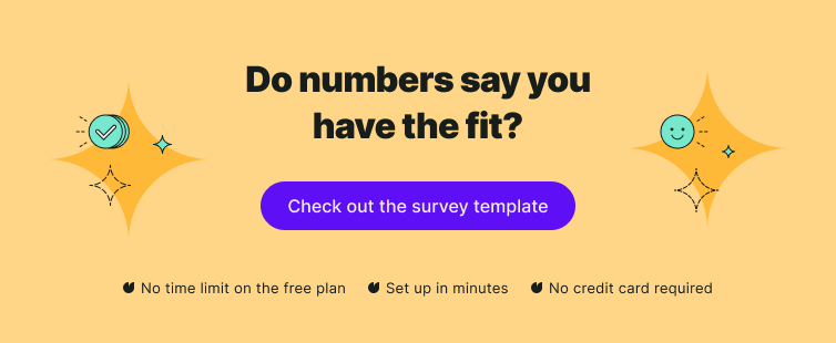 Product market fit survey template