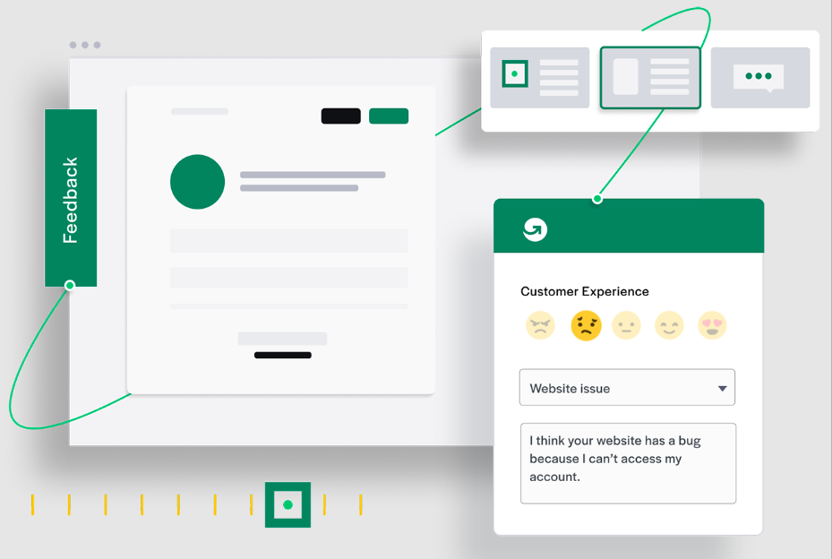 GetFeedback's graphic representation of a survey builder