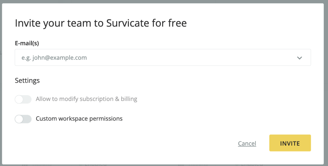 You can invite as many team members to Survicate as you want for free.‍