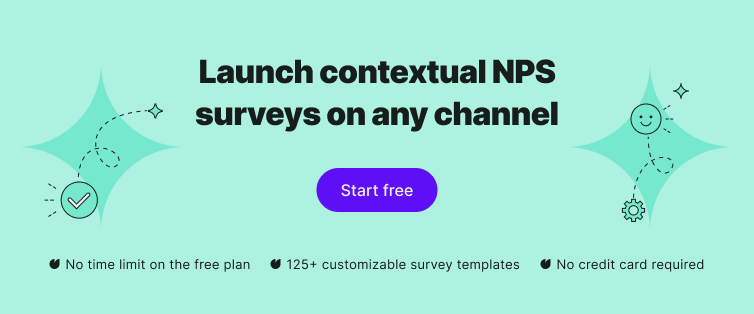 Launch contextual NPS surveys