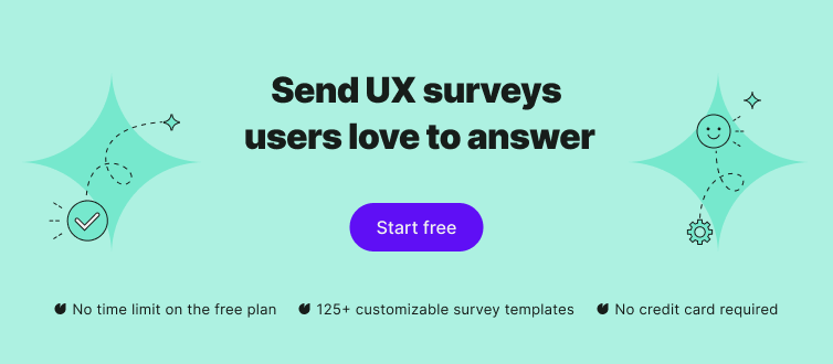 ux survey question examples cta banner